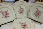 Set of 4 Vintage 1950 Castleton USA Fine Bone China Belrose Dinner Plates
