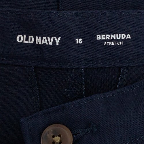 Old Navy Girls Size 16 Ink Blue School Uniform Twill Bermuda Shorts 3 Pack NWT - Picture 2 of 5