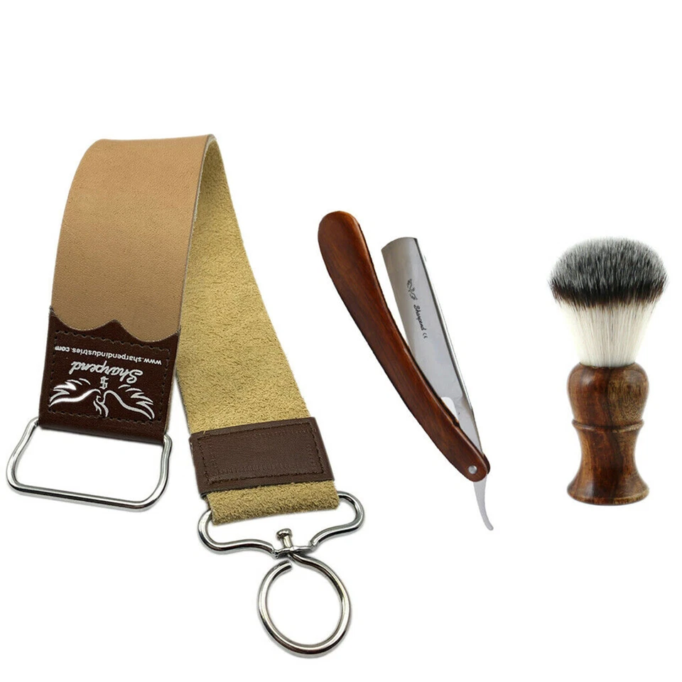 BARBER SALON STRAIGHT CUT THROAT SHAVING RAZOR Gift Set VINTAGE 3 Pc Luxury Kit - image 4 of 4