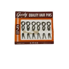 Vintage 1950  s Goody Quality Hair Pins in Original Cardboard Pkg Made in USA