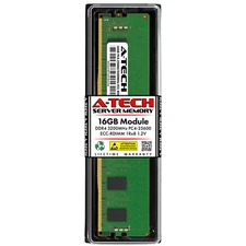 A-Tech 16GB 1Rx8 PC4-25600R RDIMM DDR4 3200 MHz ECC REG Server Memory RAM