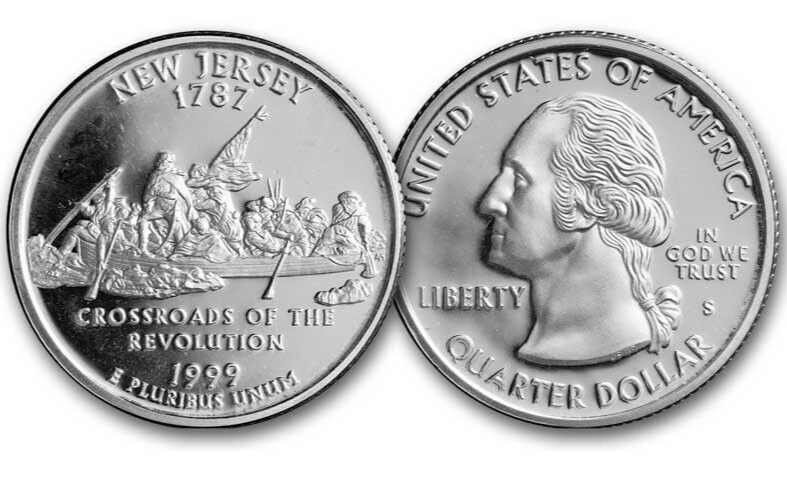 1999-S New Jersey State Quarter - Gem Proof - 90% Silver - .1808