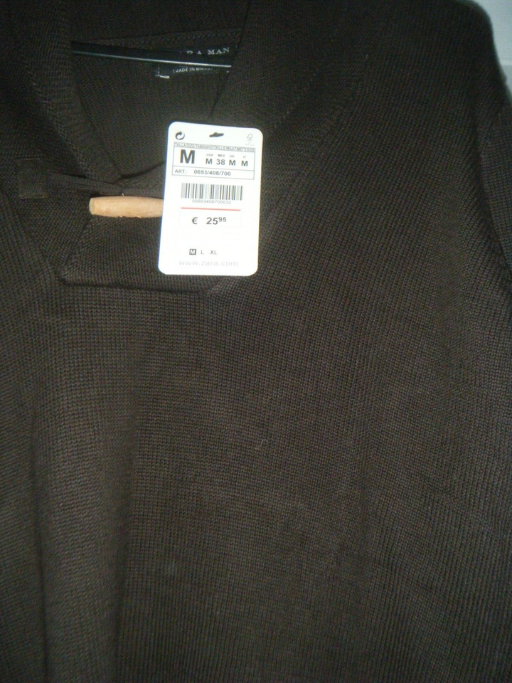 Zara Mens Jumper Size Medium Colour Brown Brand New with Tags eBay