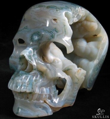 July 9, 2014 ACSAD (A Crystal Skull a Day) - Nature Deva - Green Moss Agate