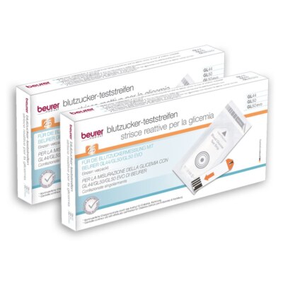 Beurer GL 44/50/50 evo Blutzucker Teststreifen - 50 Stk, Folie, MHD 06/25