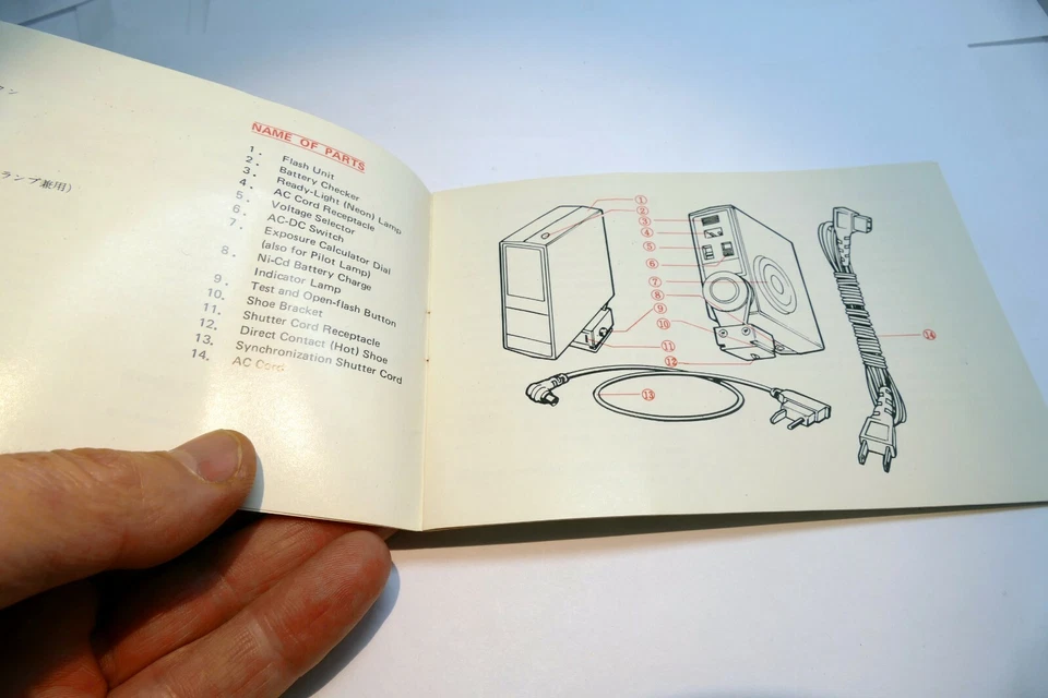 Toshiba Strobo-Lite Maxim 24 flash manual de instrucciones de funcionamiento guía Foto 4 de 4