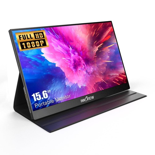 InnoView 15.6’’ 1080P Portable Monitor IPS USB-C HDMI w/ Case & Speakers - 第 1/10 張圖片