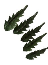 Vintage Dandelion Green Floral Parchment Stems Millinery Distressed