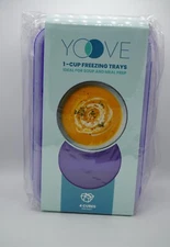 Yoove Soup Freezer Containers-  Four  2-Packs (Or 8 Trays Total)