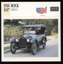 1916 1917 Buick Series D Classic Cars Card