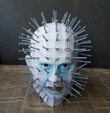 Hellraiser Party Mask Pinhead Ghost Scary Latex Helmet Costume Props New 2023