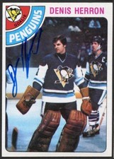 Denis Herron #172 signed autograph 1978-79 Topps Hockey Trading Card