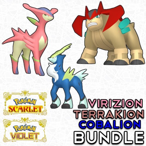 Shiny Cobalion Terrakion & Virizion Bundle 6IV Justice Pokemon