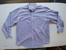 Brooks Brothers Non Iron Cotton LS Shirt Men's Sz XL EUC Purple check Flip Cuff
