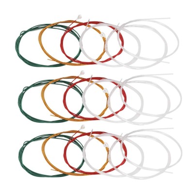 Colorful Classical Guitar Strings 3 full sets Clear Nylon for E-1st B-2nd G-3...