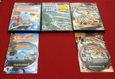 Pack PlayStation 2 Avec Canne à Pêche - Jeu Cocoto Fishing Master + Manette - Neuf Scellé