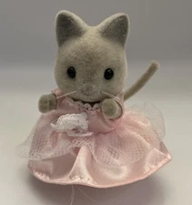 Calico Critters / Sylvanian Families Vintage ~ Rare ~ Solitaire Cat Bridesmaid
