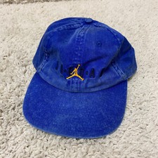 VTG Nike Air Jordan Denim Hat Cap Blue One Size Strapback Jumpman AA1306 Men 90s