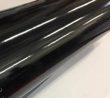 Cutting Sign Craft Vinyl 12" x 24" GLOSS BLACK Adhesive Film Sheet Roll