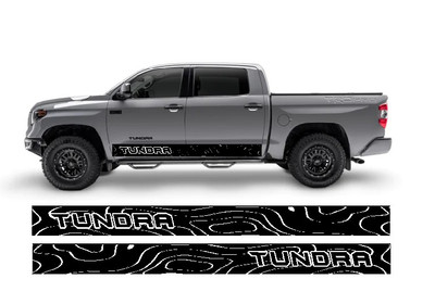 Truck Topographic Rocker Panel  Decals Vinyl Toyota Tundra.  DC or CM 