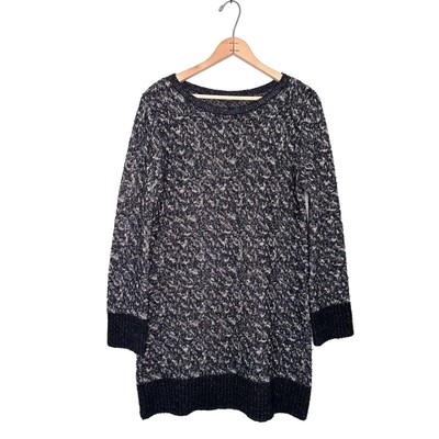 Rag & Bone Woman's Black Animal Print Scarlett Sweater Dress Size Medium