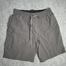 Lululemon Bowline Shorts 8" Mens M grey Elastic Waist Drawstring Athletic Gym