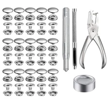 200 Pieces Stainless Steel Snap Fastener Kit, Betterjonny 15Mm Heavy Duty Snap B