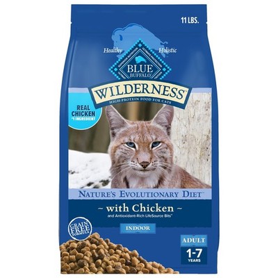Blue Buffalo Wilderness High Protein Dry Cat Food Chicken Recipe 11LB