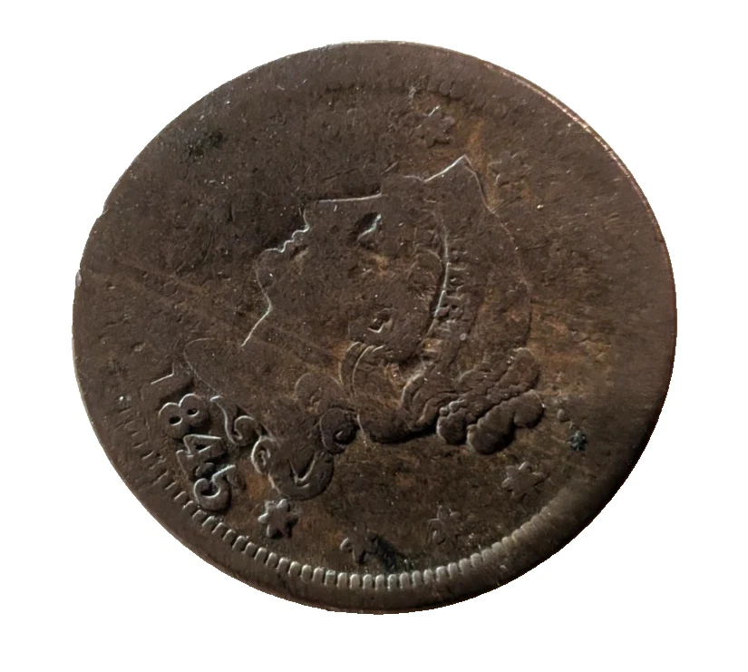 25+ 1845 Year Braided Hair Large Cents (1839-1857) for sale