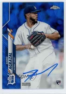 2020 Topps Chrome Rookie Blue Wave Refractor /150 Dario Agrazal Auto RC 1u5y
