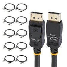 StarTech 10ft 3m VESA Certified DisplayPort Cable - 10 Pack - DisplayPort 1.2