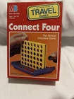 Vintage Milton Bradley Travel CONNECT FOUR Vertical Checkers Game 1983