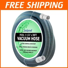 Kinkproof Swimming Pool Vacuum Hose 1-1/4" x 30-Ft for Efficient Cleaning
