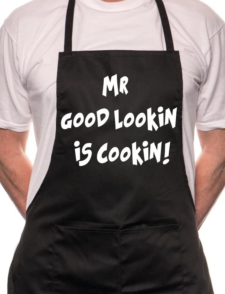 PRINTSHOP2000 Mr Good Lookin Is Cookin Neuheit Kochen lustige Unisex Schürze