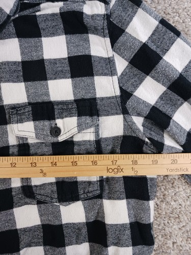 Denim & Flower Ricky Singh Medium Mens Long Sleeve Button Up Shirt Black Check - Picture 4 of 9