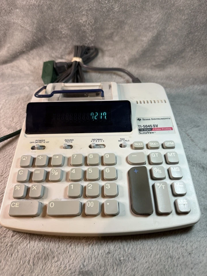 Texas Instruments TI-5045 SV 2-Color Super View Desk Calculator Tested Works - Image 2 of 4