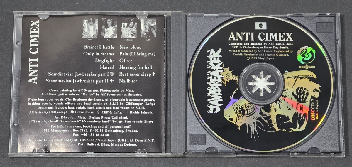 Anti Cimex - Scandinavian Jawbreaker CD (Made In England) DISCCD 7