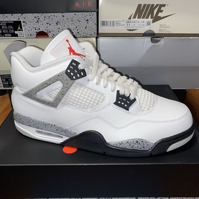 DS Jordan Retro 4 White Cement Mens Size 13 820652638846| eBay