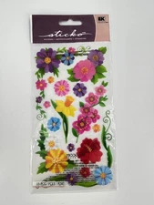 EK Success Sticko Dewey Flowers Stickers 15 Pcs