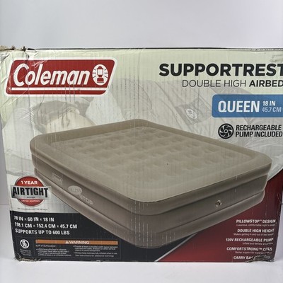 Coleman SupportRest Double-High 18'' Queen Air Mattress 2000038047 - BEIGE