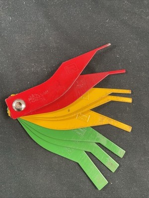 Mac Tools (BT97841A) Red Yellow Green Disc Brake Lining Gauge 8-pc Set NICE!