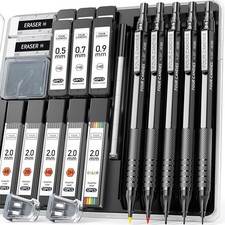 3PCS Mechanical Pencil, 2PCS 2MM Mechanical, 420PCS Leads for Drawing