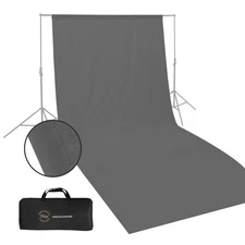 Glow Glow Muslin Backdrop - 10x20' (Grey)