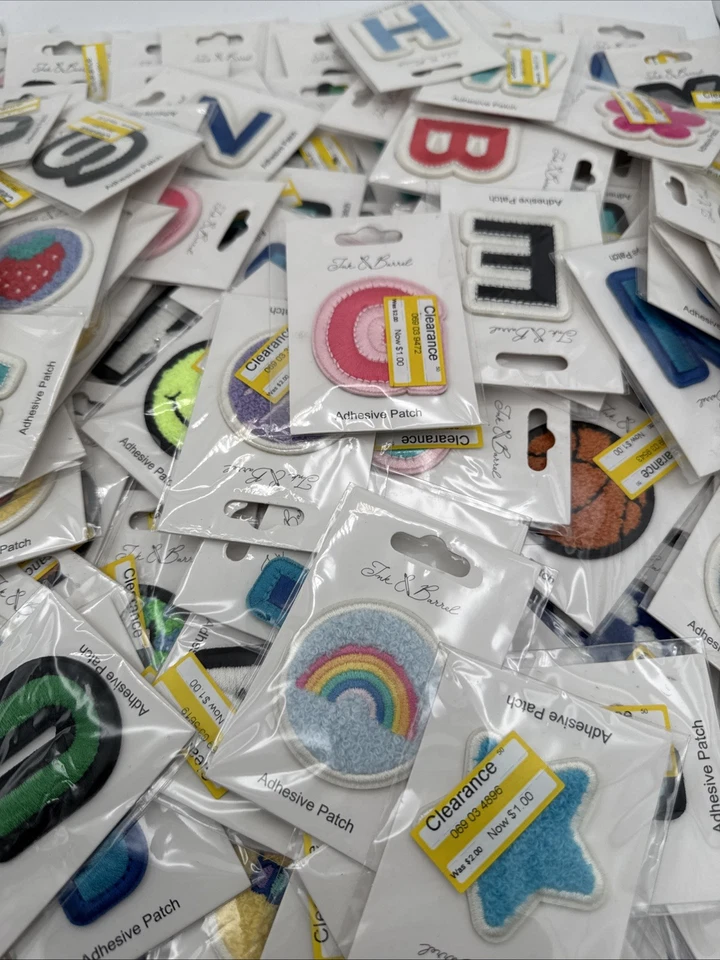 Lot Of 300+ Ink & Barrel Adhesive Letters & Misc Patches Crafts - Image 4 of 4