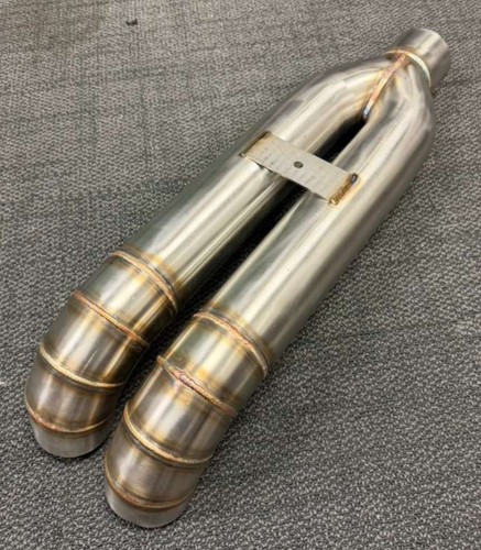 Dual Tip Stainless Steel Blastpipe Blast Pipe 3 inch 3" Turn Down Pie Cut VIP
