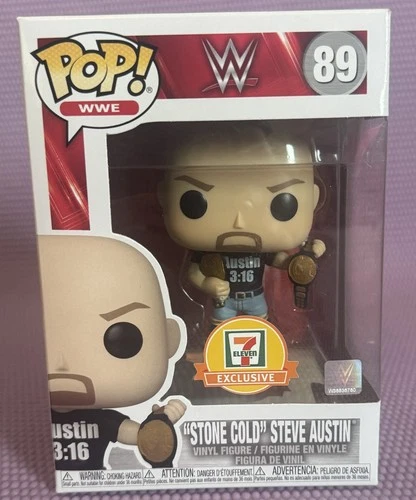 Funko Pop WWE 89 Stone Cold Steve Austin 7-Eleven Exclusive w/ Protector