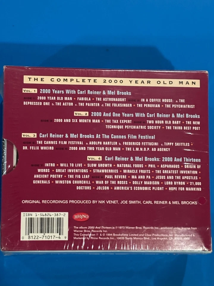 Carl Reiner & Mel Brooks "2000 Year Old Man" (NEW) 4-Cassette Set (Rare) - Image 2 of 4