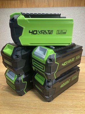 5x Greenworks 40v Lithium Batteries 2Ah 3Ah 4Ah 5Ah 6Ah w/ Chargers and Invertor