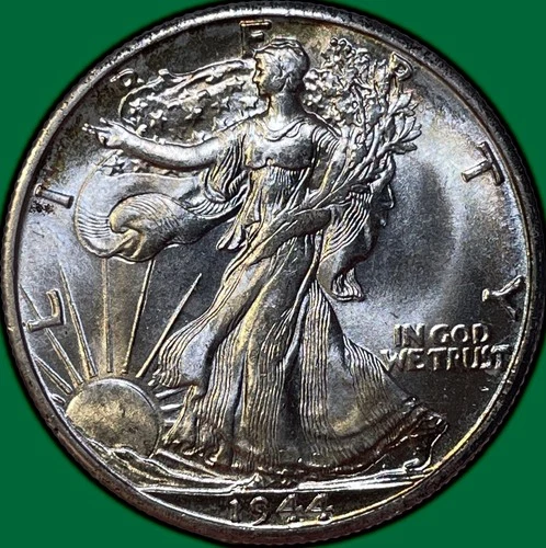 1944-D Walking Liberty Half Dollar Brilliant Uncirculated BU Coin #35565