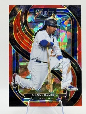 2025 Panini Select Manny Ramirez Red Ice Prizms #/199 #148 Dodgers SN